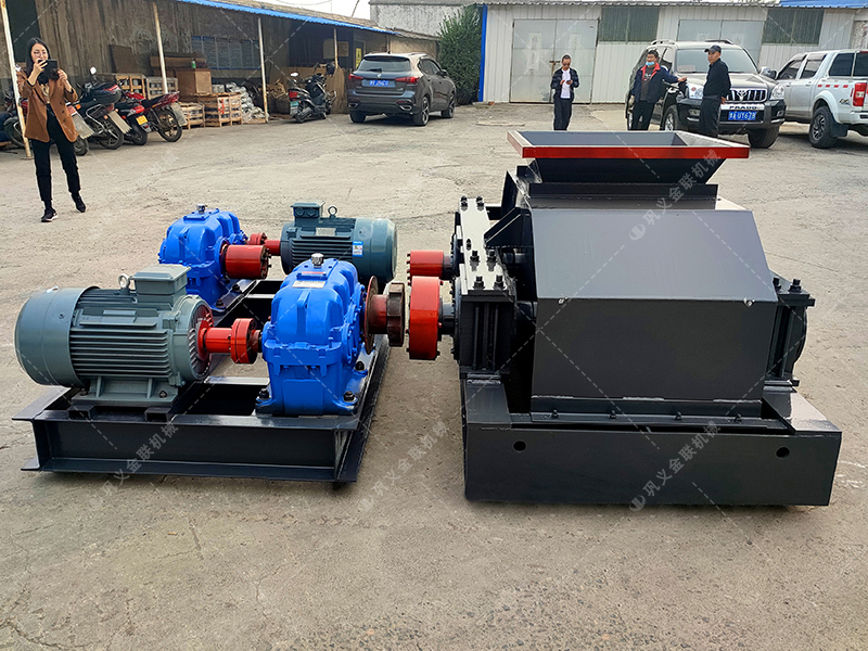 2PG800x600對輥破碎機發貨圖片_發往貴州貴陽_破碎鵝卵石