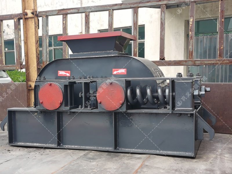 2pg400X250小型對(duì)輥破碎機(jī)發(fā)貨圖片_發(fā)往湖南長沙_破碎石英沙