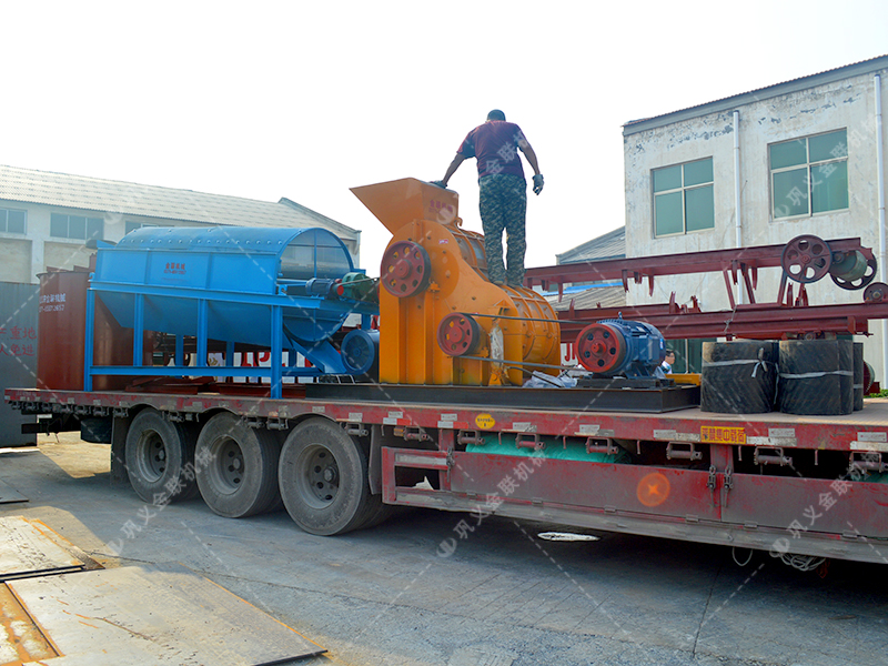 雙級(jí)粉碎機(jī)生產(chǎn)線發(fā)貨圖片_發(fā)往云南瀾滄_破碎錳礦石
